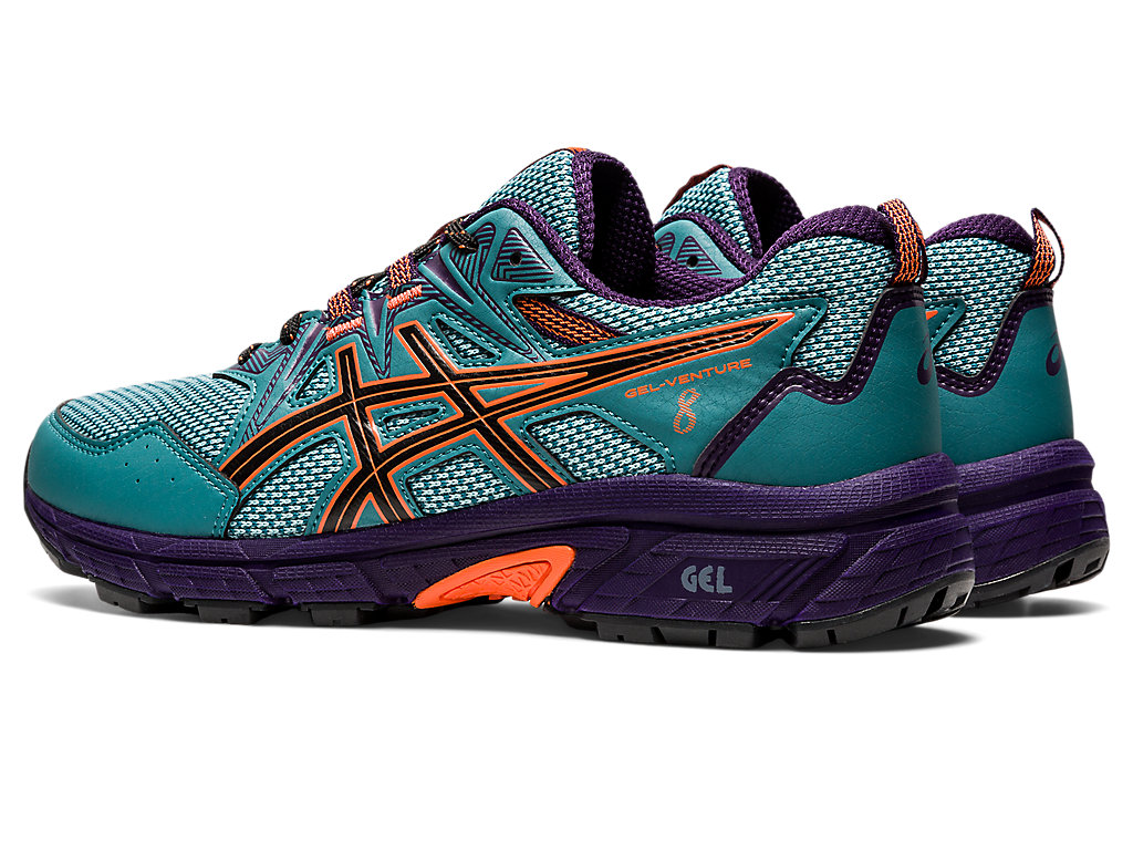 Dámské Trailové Běžecké Boty Asics Gel-Venture 8 Tmavě Zelene Oranžové | 6714-MIUDJ