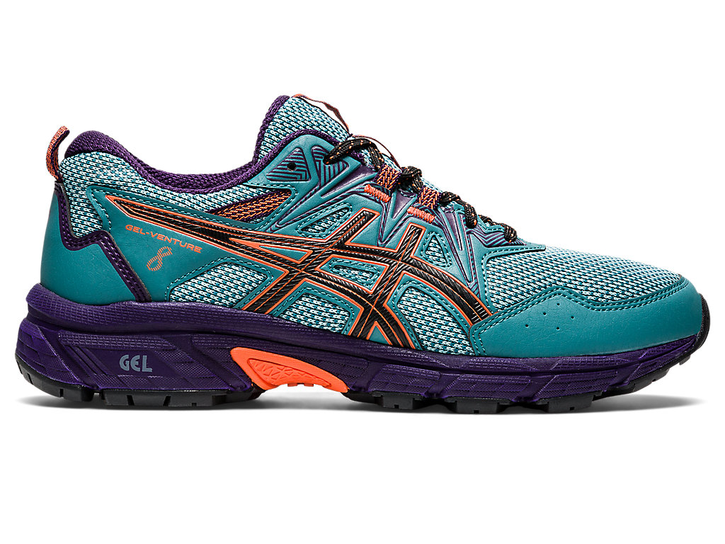 Dámské Trailové Běžecké Boty Asics Gel-Venture 8 Tmavě Zelene Oranžové | 6714-MIUDJ