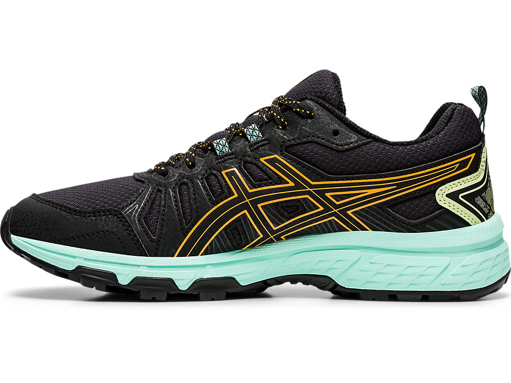 Dámské Trailové Běžecké Boty Asics Gel-Venture 7 (D) Černé Oranžové | 6785-UBXGP