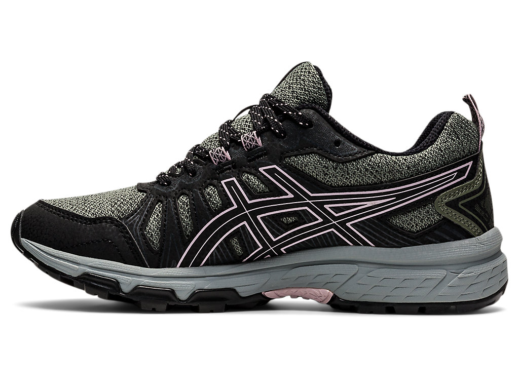 Dámské Trailové Běžecké Boty Asics Gel-Venture 7 Zelene Růžové | 7306-SKCTY