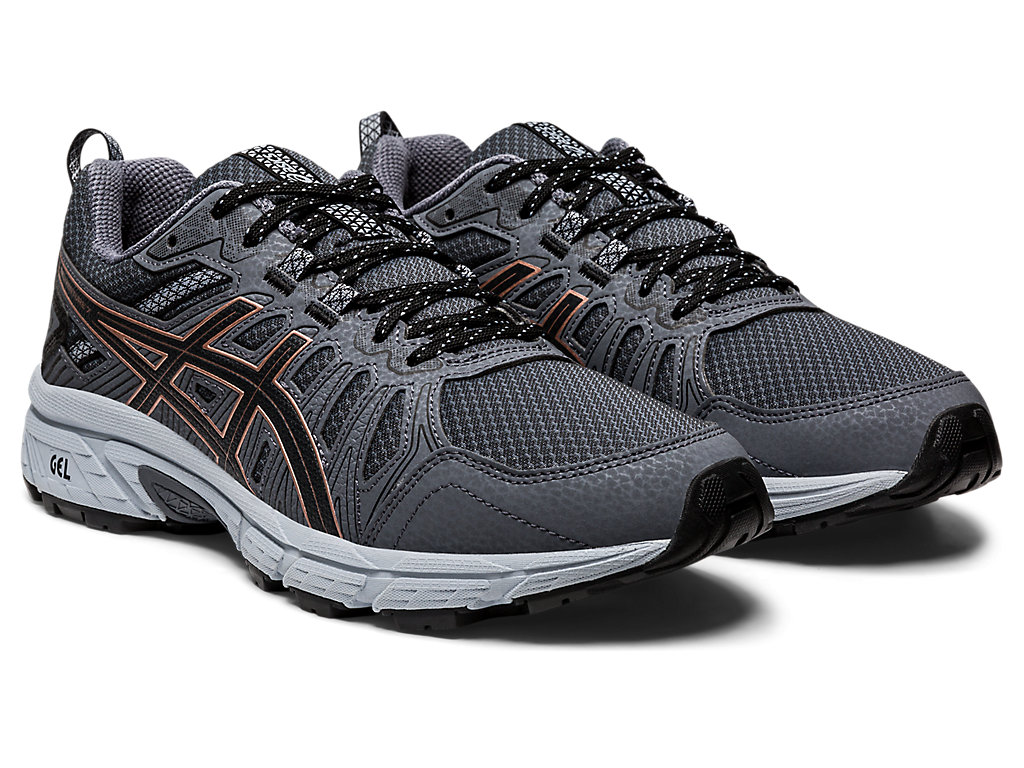 Dámské Trailové Běžecké Boty Asics Gel-Venture 7 Tmavě Šedé | 9314-MSHXB