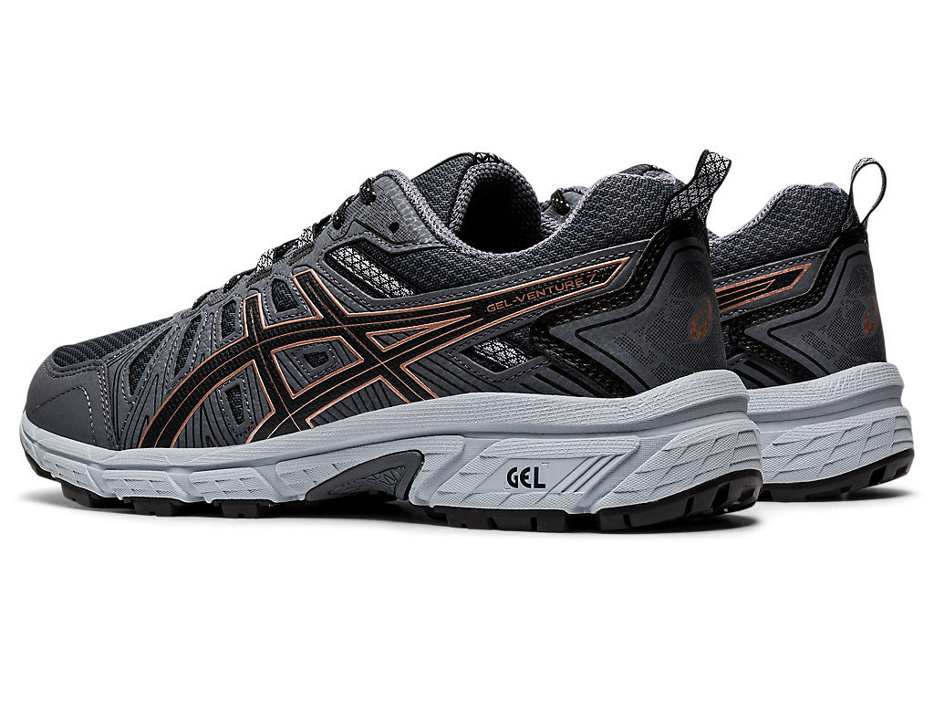 Dámské Trailové Běžecké Boty Asics Gel-Venture 7 Tmavě Šedé | 9314-MSHXB