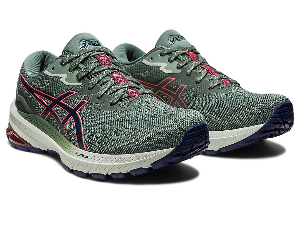 Dámské Trailové Běžecké Boty Asics Gt-1000 11 Tr Nature Bathing Olivy Zelené | 2390-IMGCK