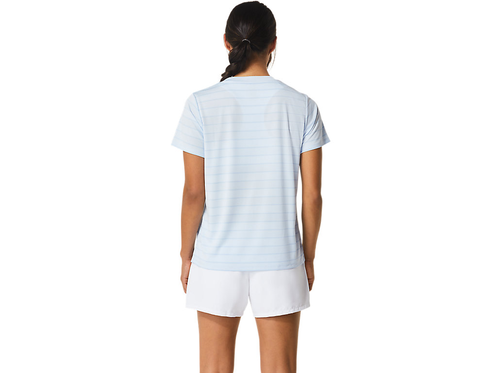 Dámské Tričko Asics Court Stripe Sleeve Blankyt | 7351-AWKDJ