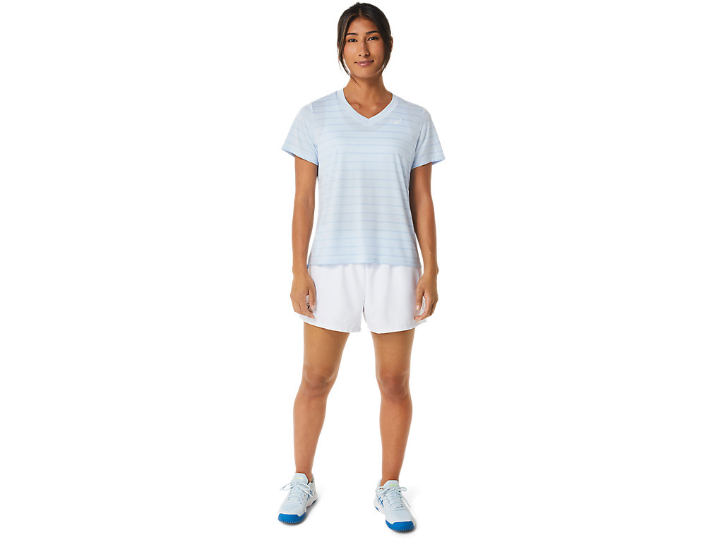 Dámské Tričko Asics Court Stripe Sleeve Blankyt | 7351-AWKDJ