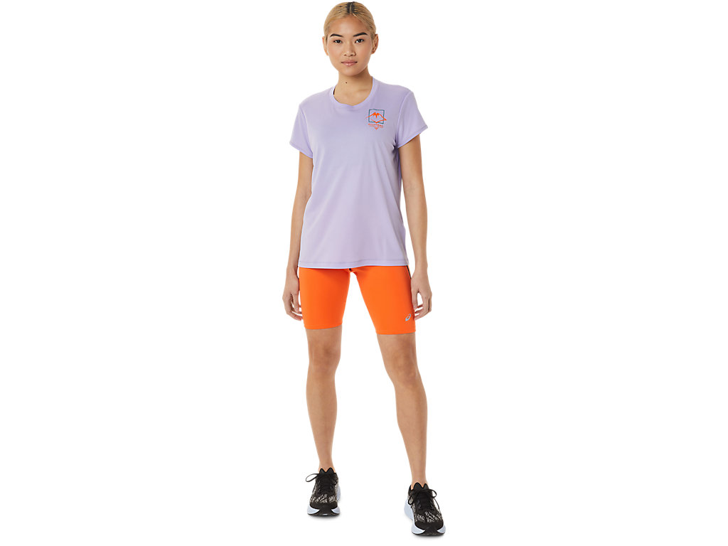 Dámské Tričko Asics Fujitrail Logo Sleeve Fialové | 5019-JIUTZ