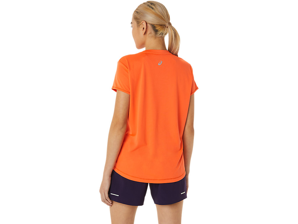 Dámské Tričko Asics Fujitrail Logo Sleeve Oranžové | 8731-JBYQT