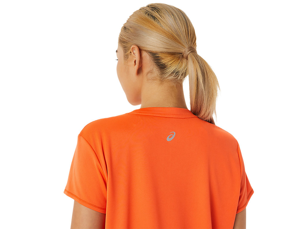 Dámské Tričko Asics Fujitrail Logo Sleeve Oranžové | 8731-JBYQT