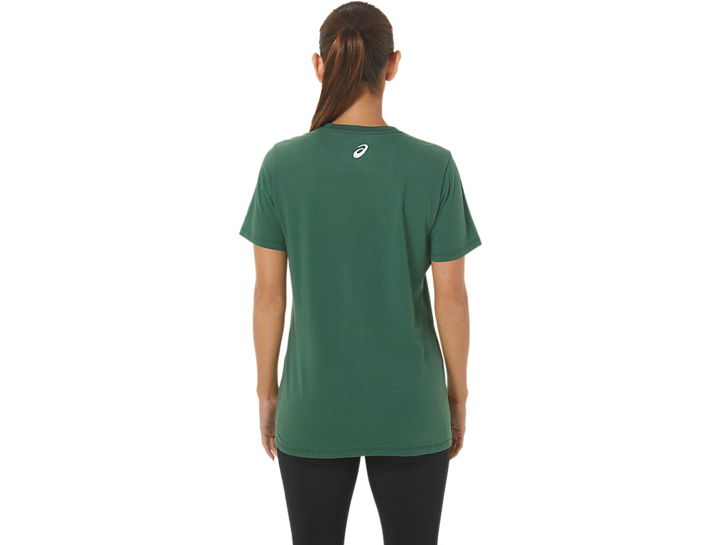 Dámské Tričko Asics Holiday Lights Logo Vneck Zelene | 6718-JMEZC