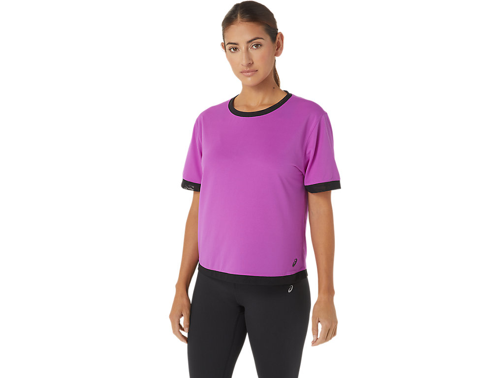 Dámské Tričko Asics Kate Mesh Sleeve Fialové | 6015-ZUEKN