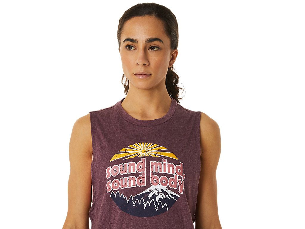 Dámské Tričko Asics Mountain Muscle Tank Vínové | 1508-ZXWKD