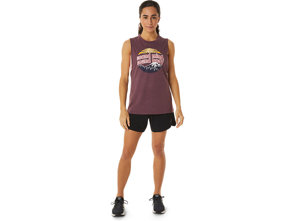 Dámské Tričko Asics Mountain Muscle Tank Vínové | 1508-ZXWKD