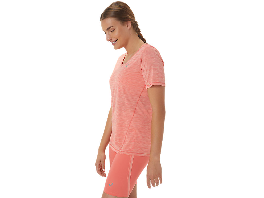 Dámské Tričko Asics Race V-Neck Sleeve Růžové | 3625-FGUEX