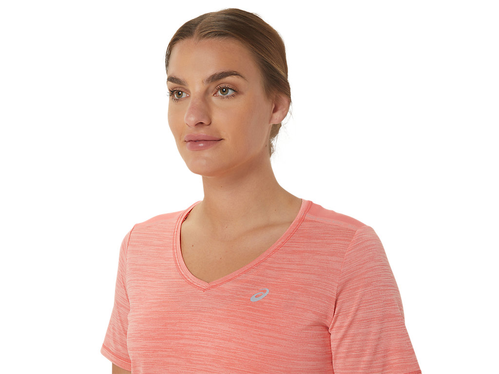 Dámské Tričko Asics Race V-Neck Sleeve Růžové | 3625-FGUEX