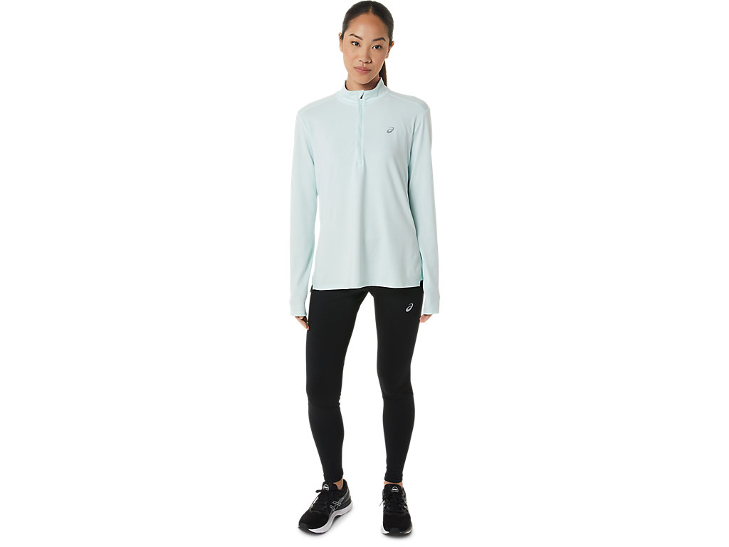 Dámské Tričko Asics Ready-Set Half Zip Zelene | 7368-ACGBN