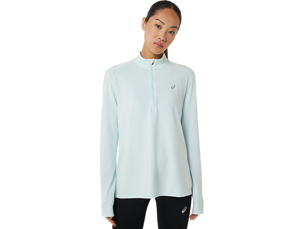 Dámské Tričko Asics Ready-Set Half Zip Zelene | 7368-ACGBN