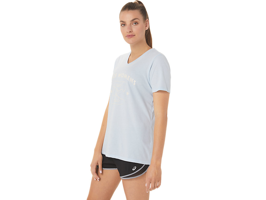 Dámské Tričko Asics Run Club V-Neck Blankyt | 5739-PNDQH