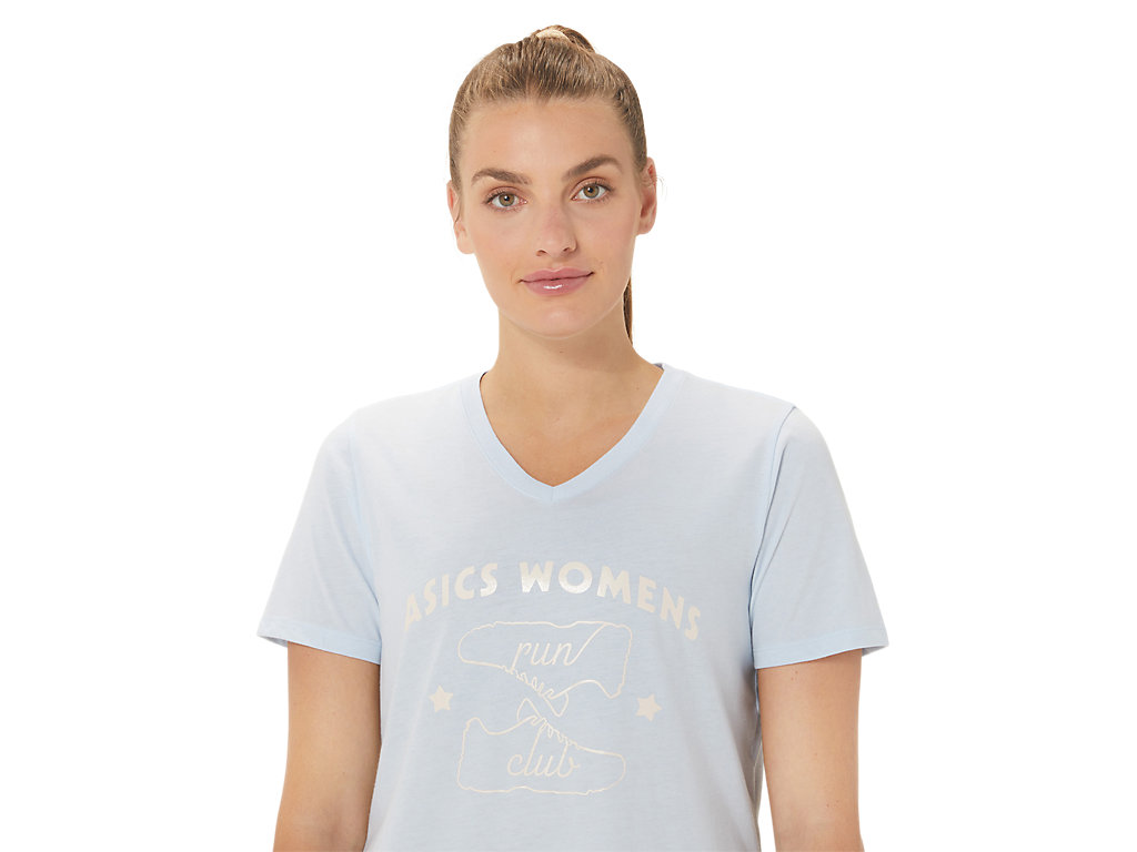 Dámské Tričko Asics Run Club V-Neck Blankyt | 5739-PNDQH