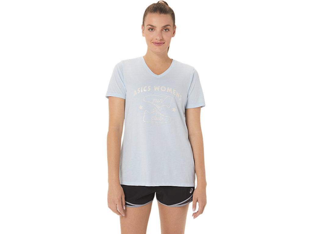 Dámské Tričko Asics Run Club V-Neck Blankyt | 5739-PNDQH