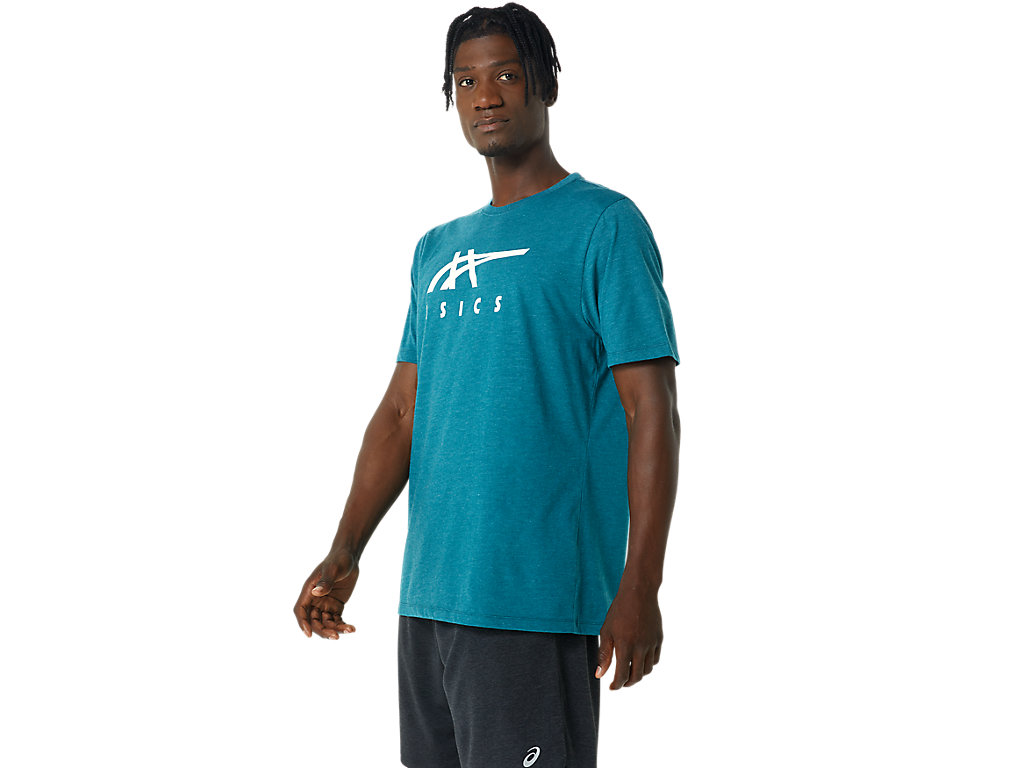 Dámské Tričko Asics Stripe Sleeve Tee Tmavě Zelene | 2670-OVZED