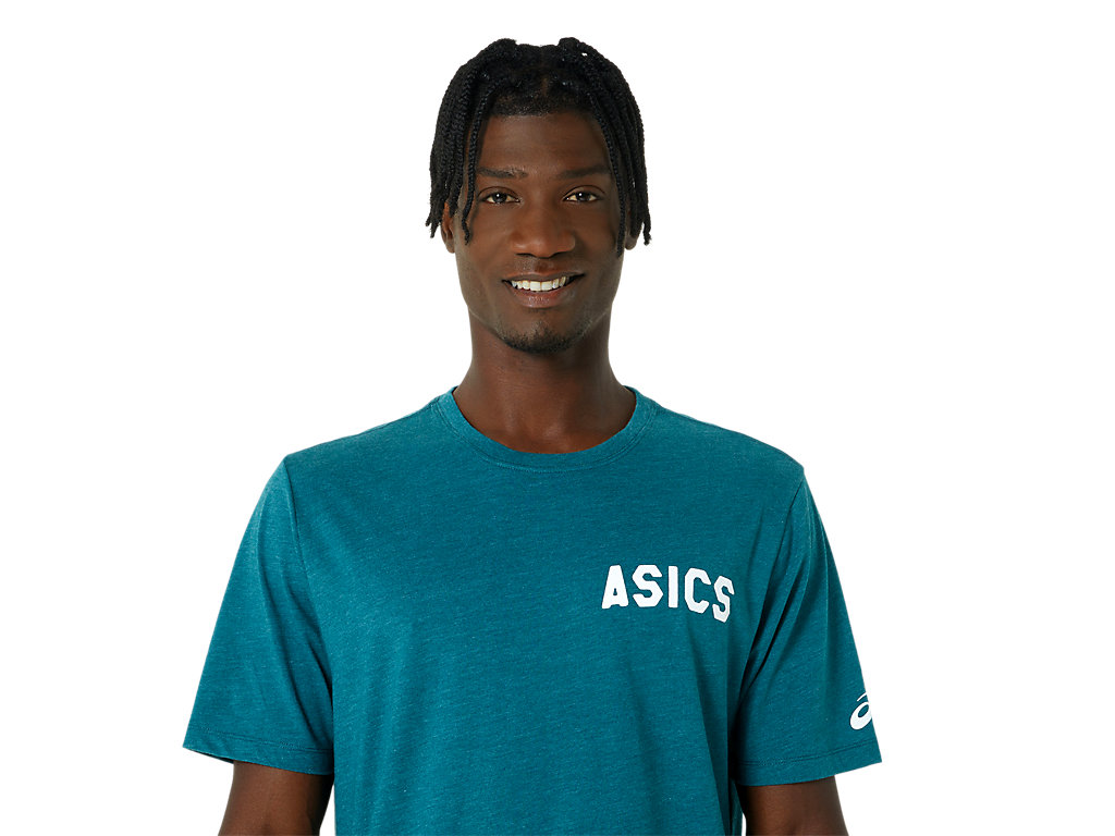 Dámské Tričko Asics Stripes Sunrise Tee Tmavě Zelene | 3912-RIQSJ