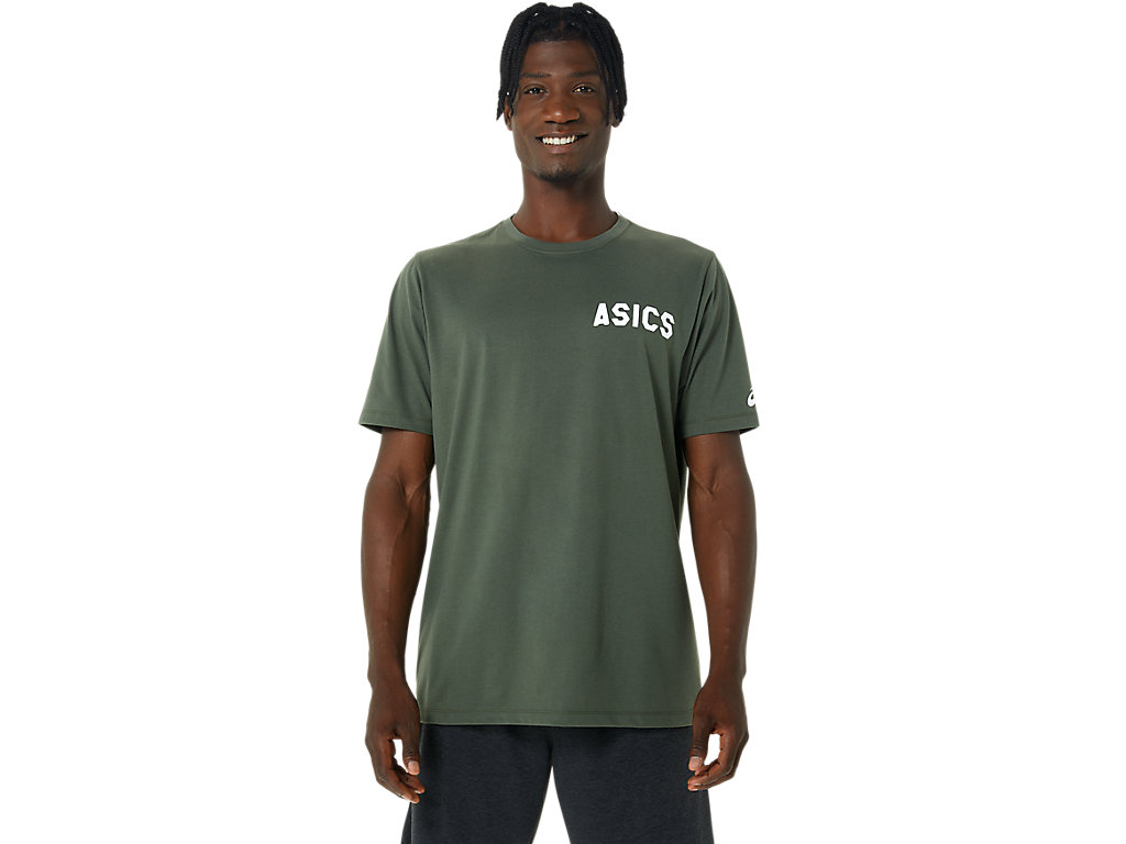 Dámské Tričko Asics Stripes Sunrise Tee Olivy Zelené | 8165-ORYUW