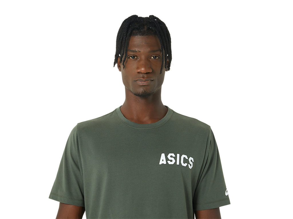 Dámské Tričko Asics Stripes Sunrise Tee Olivy Zelené | 8165-ORYUW