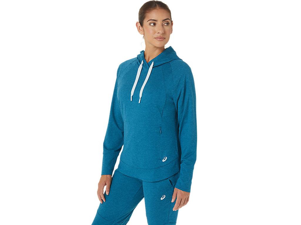 Dámské Tričko Asics Tech Pullover Tmavě Tyrkysové | 5274-TGERS