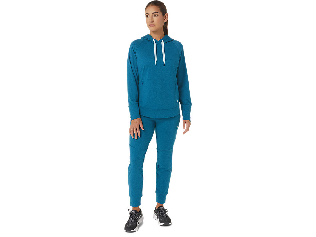 Dámské Tričko Asics Tech Pullover Tmavě Tyrkysové | 5274-TGERS