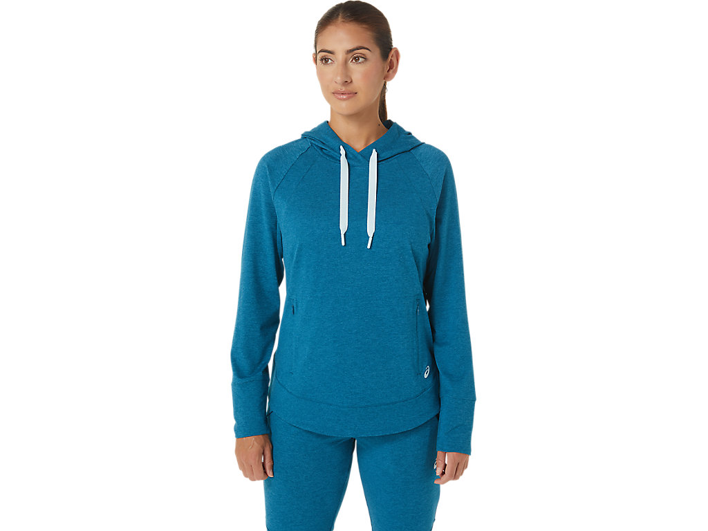 Dámské Tričko Asics Tech Pullover Tmavě Tyrkysové | 5274-TGERS