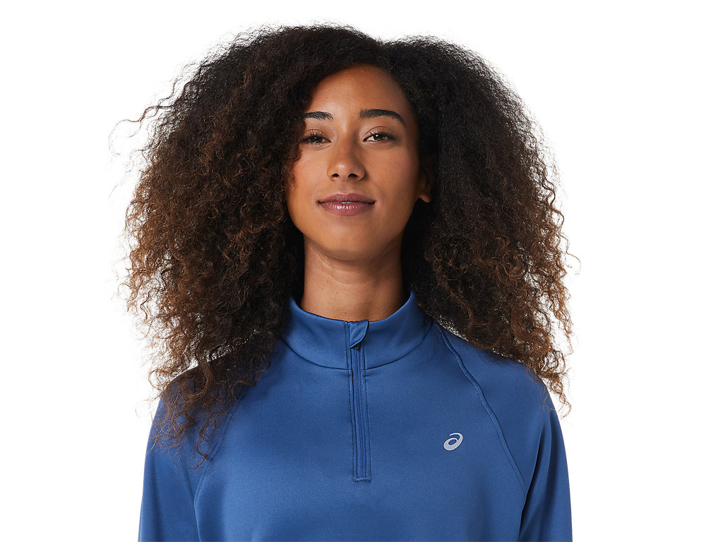 Dámské Tričko Asics Thermopolis 1/4 Zip Tmavě Šedé | 5637-DKVZF