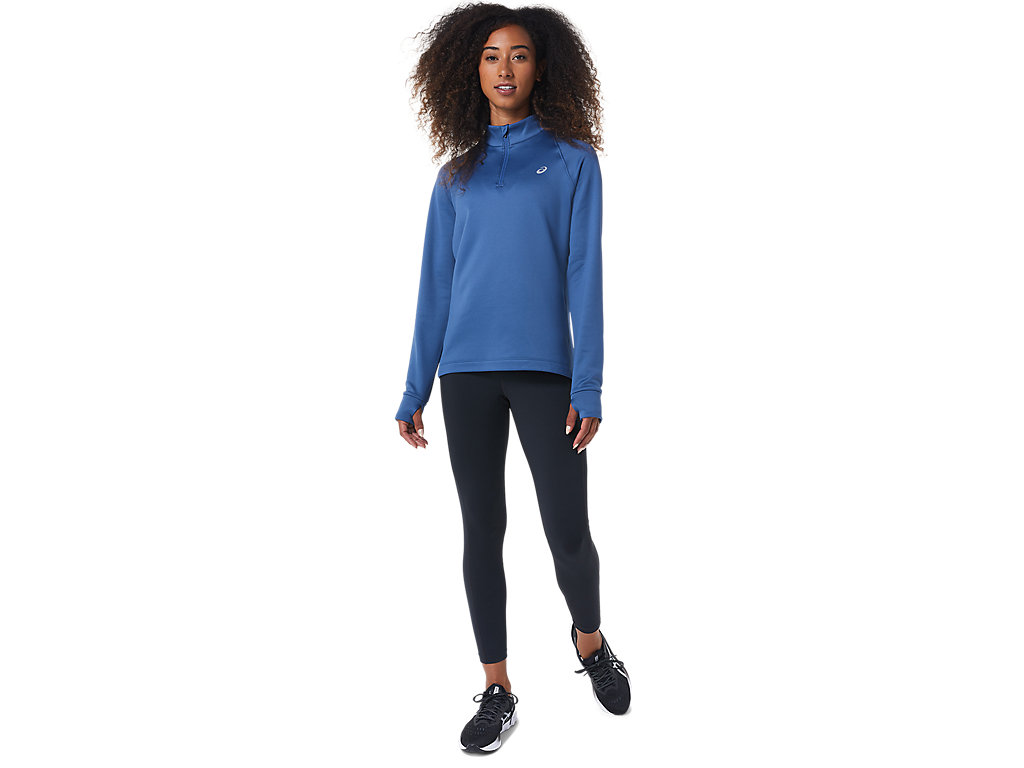 Dámské Tričko Asics Thermopolis 1/4 Zip Tmavě Šedé | 5637-DKVZF