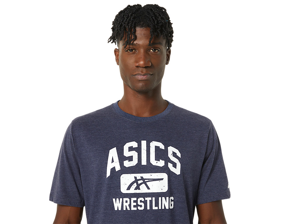 Dámské Tričko Asics Unisex Wrestling Grafická Tee Tmavě Blankyt | 4730-USCFA