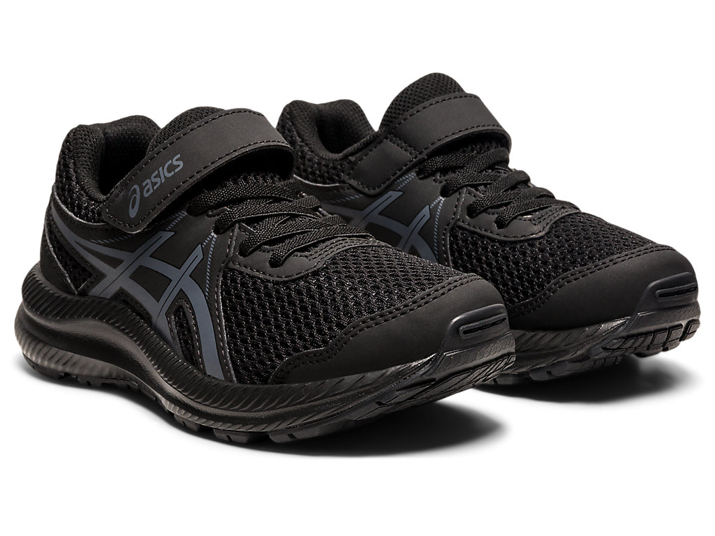 Dětské Running Shoes Asics Contend 7 Pre-School Černé Šedé | 2576-ZSANK