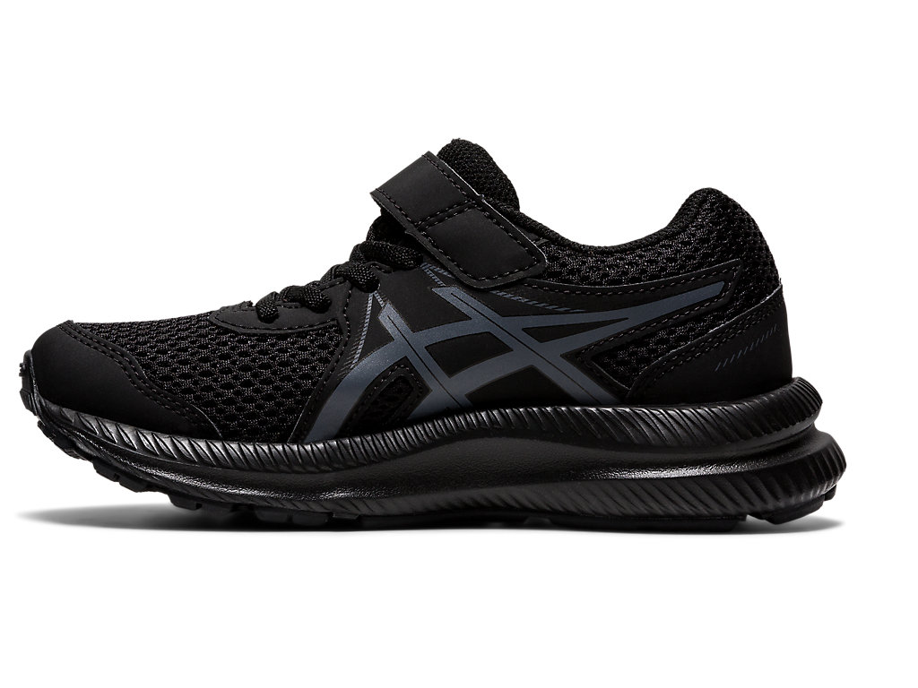 Dětské Running Shoes Asics Contend 7 Pre-School Černé Šedé | 2576-ZSANK