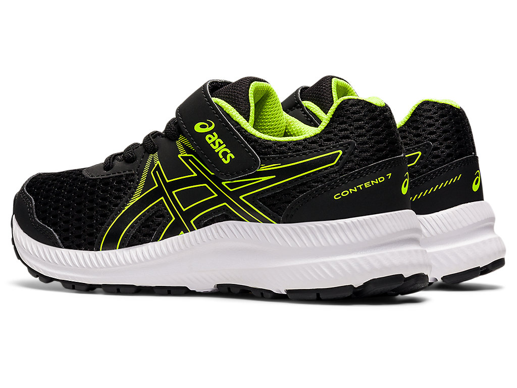 Dětské Running Shoes Asics Contend 7 Pre-School Černé Zelene | 7280-TCOBZ