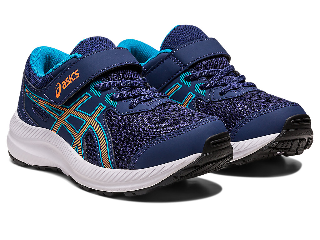 Dětské Running Shoes Asics Contend 8 Pre-School Indigo Blankyt Oranžové Koralove | 2853-GAMFB