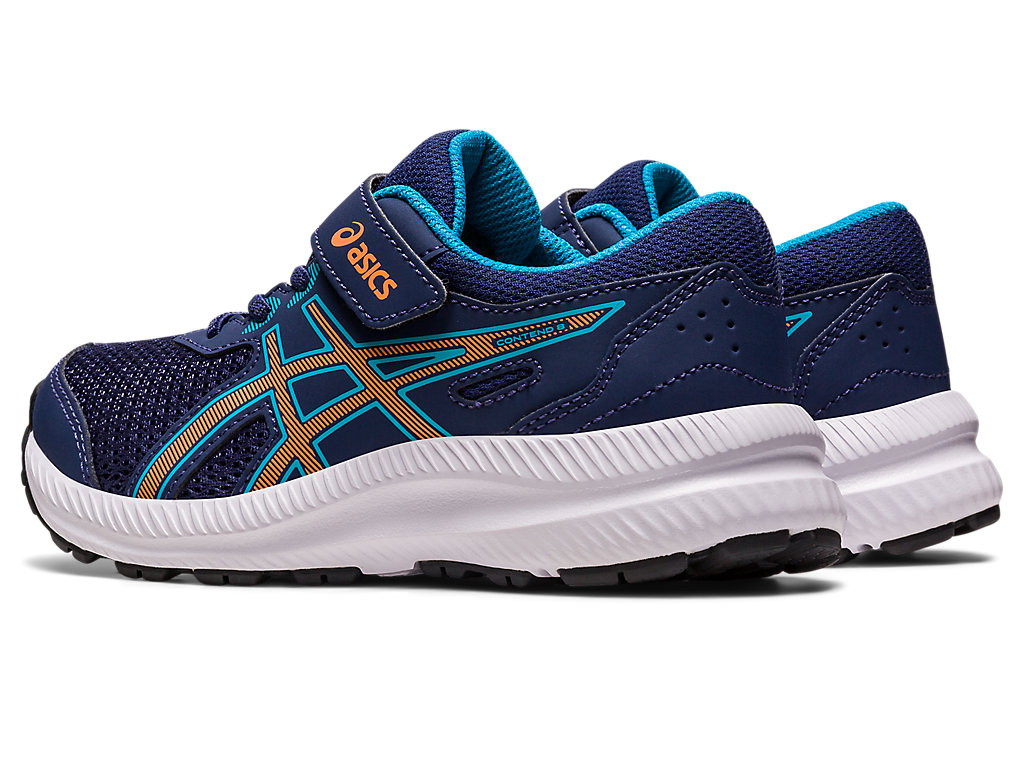 Dětské Running Shoes Asics Contend 8 Pre-School Indigo Blankyt Oranžové Koralove | 2853-GAMFB