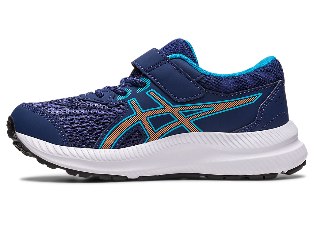 Dětské Running Shoes Asics Contend 8 Pre-School Indigo Blankyt Oranžové Koralove | 2853-GAMFB