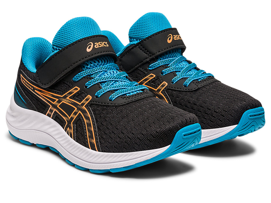 Dětské Running Shoes Asics Pre Excite 9 Pre-School Černé Oranžové Koralove | 2458-PITEC