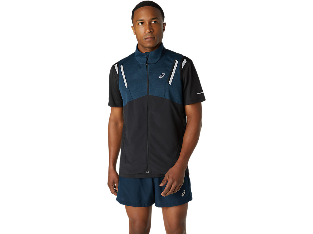 Pánské Bundy Asics Lite-Show Vest Blankyt Černé | 4381-DKLBY