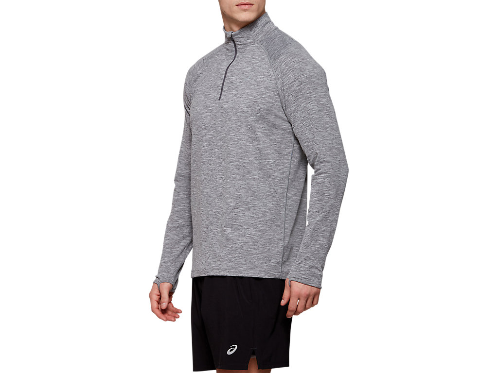 Pánské Mikiny S Kapucí Asics Dorai Quarter Zip Tmavě Šedé | 5389-JFLUH