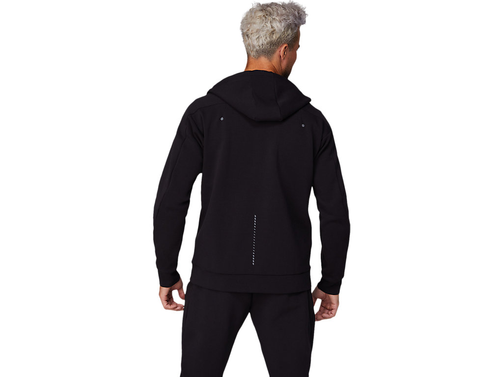 Pánské Mikiny S Kapucí Asics Mobility Knit Full Zip Černé | 7043-LHPIF