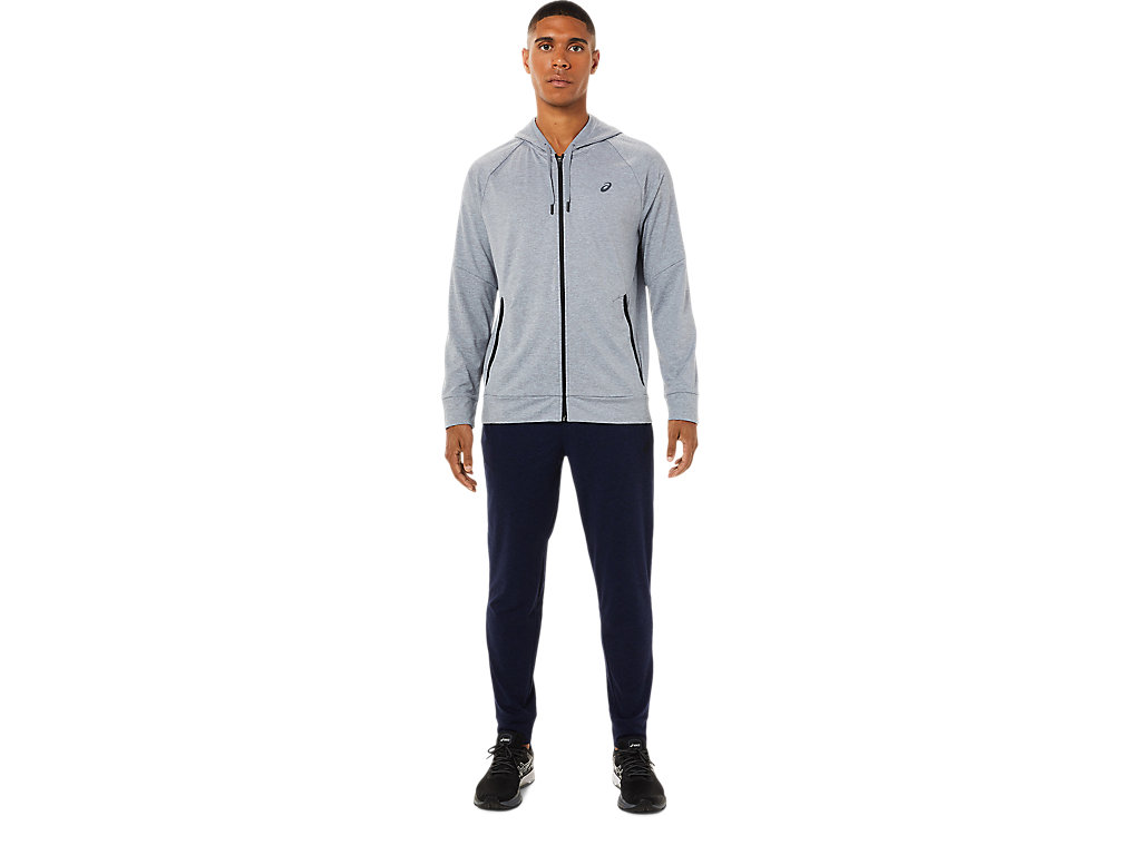 Pánské Mikiny S Kapucí Asics Tech Full Zip Tmavě Šedé | 4036-GWZSA