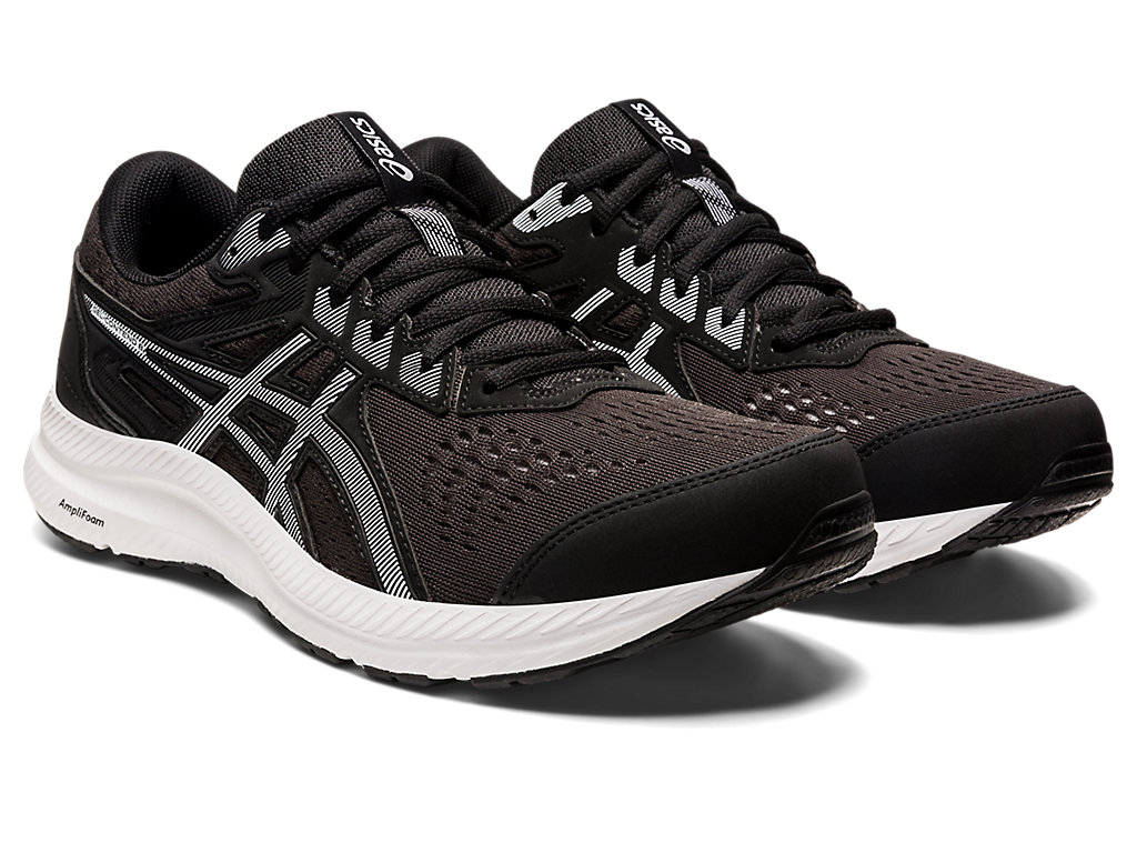 Pánské Running Shoes Asics Gel-Contend 8 Extra Široké Černé Bílé | 5871-ZIQGX