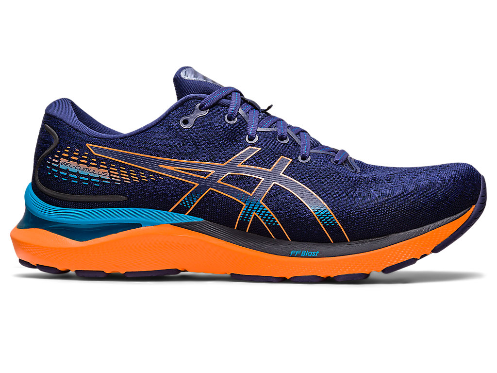 Pánské Running Shoes Asics Gel-Cumulus 24 Indigo Blankyt Oranžové | 8370-TPDWL