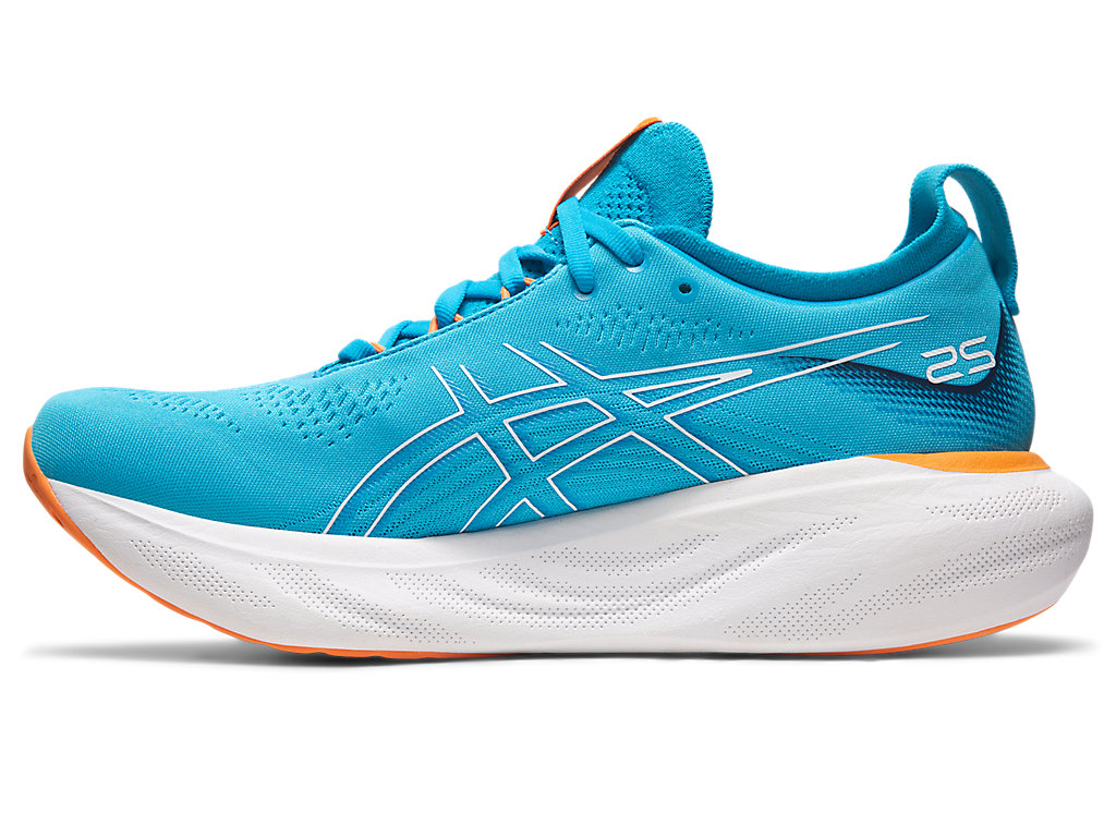 Pánské Running Shoes Asics Gel-Nimbus 25 Široké Blankyt Oranžové | 1469-AWCQS