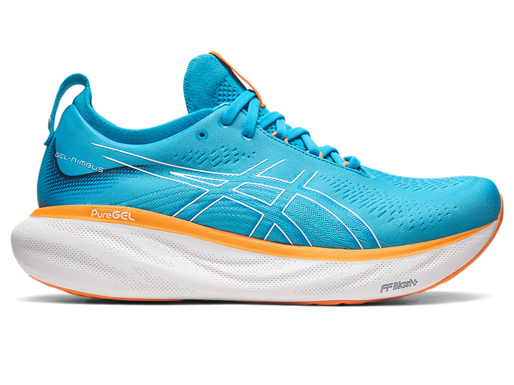 Pánské Running Shoes Asics Gel-Nimbus 25 Široké Blankyt Oranžové | 1469-AWCQS