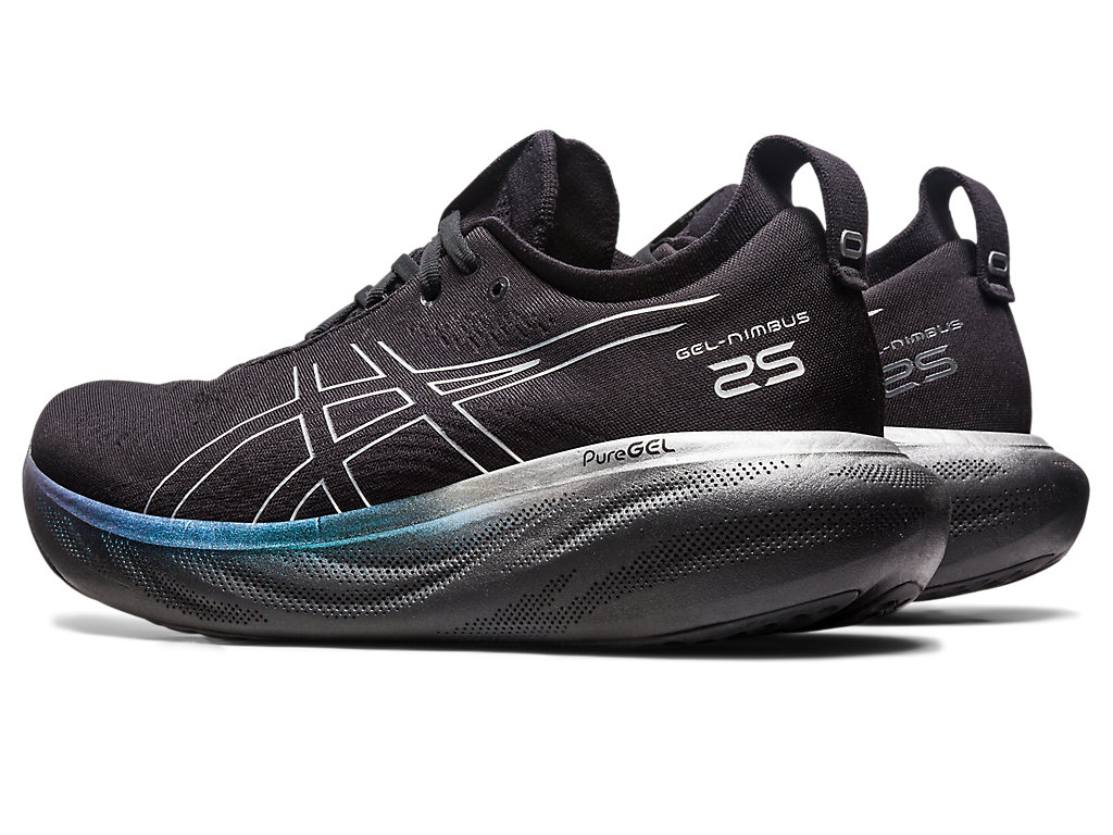 Pánské Running Shoes Asics Gel-Nimbus 25 Platinum Černé Stříbrné | 3456-PSCQW