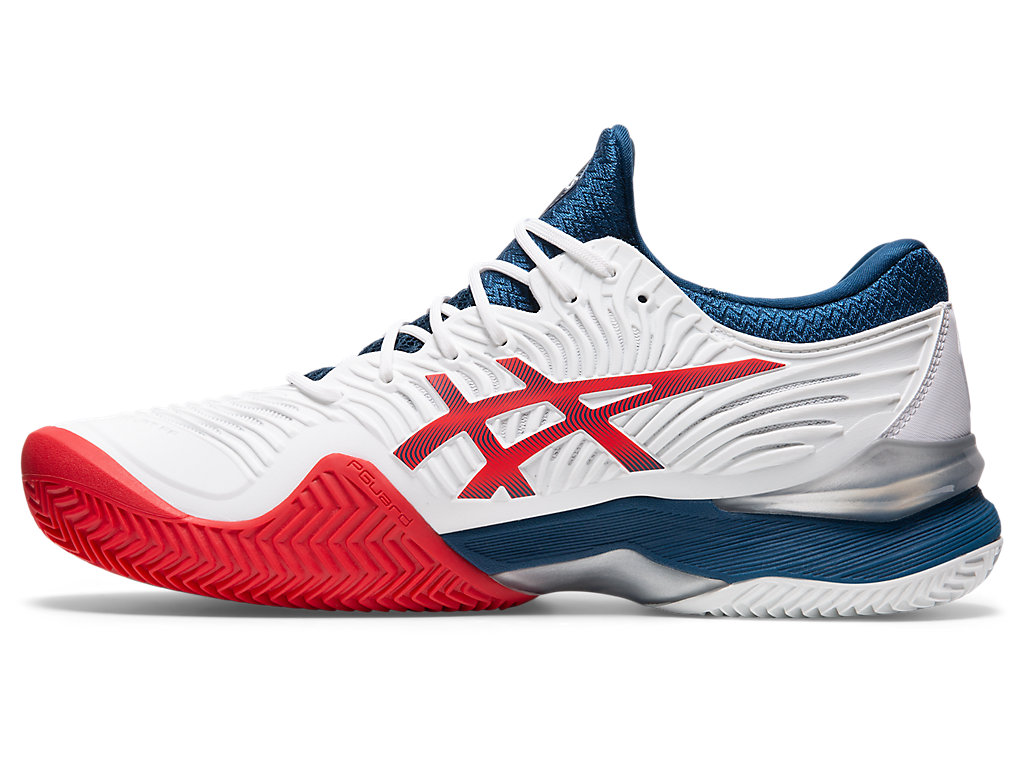 Pánské Tenisové Boty Asics Court Ff 2 Clay Bílé Blankyt | 7403-PQRBN